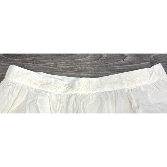 Topshop Petite Skirt 6 Ivory Lace Embroidered Eyelet Boho Cottagecore Coquette‎ - Picture 4 of 7